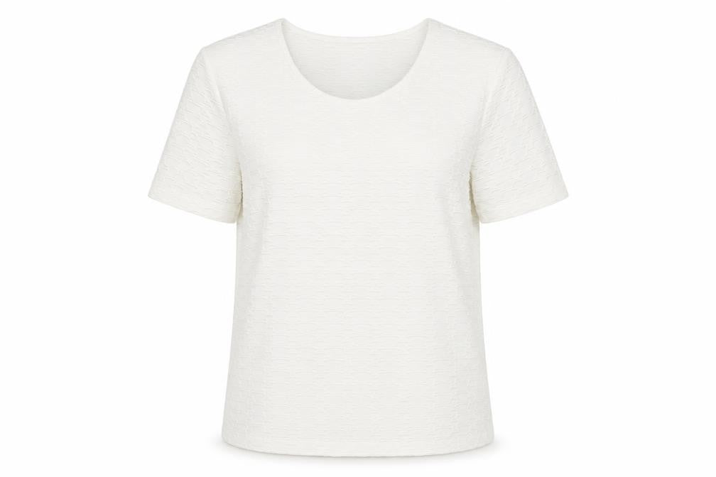 Womens UK Size 10 Eastex White Basic T-Shirt