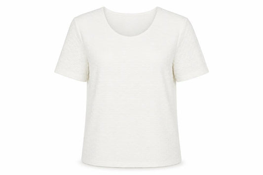 Womens UK Size 10 Eastex White Basic T-Shirt