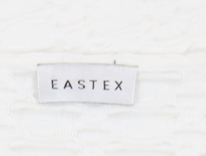 Womens UK Size 10 Eastex White Basic T-Shirt