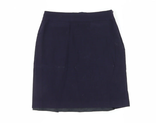 Banana Republic Women Blue Pencil Skirt Size 8 Petite