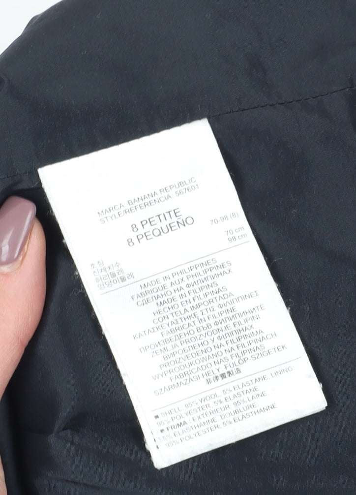 Banana Republic Women Blue Pencil Skirt Size 8 Petite