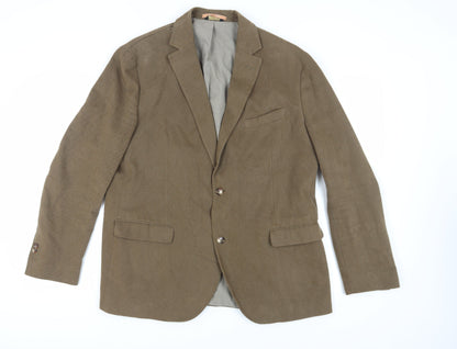 Mens UK Size 48 Massimo Dutti Regular Brown Suit Jacket