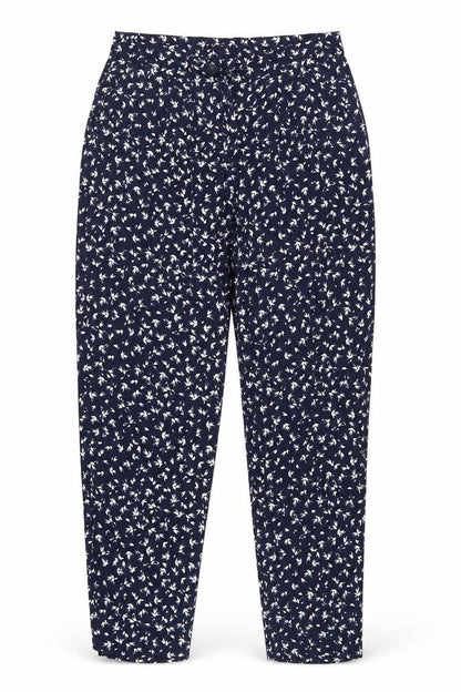 Womens UK Size 8 Jigsaw Regular Fit Cropped Blue Trousers