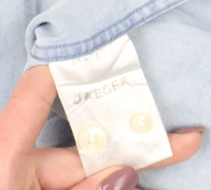 Jaeger Men's Blue Denim Button-Up Shirt XL
