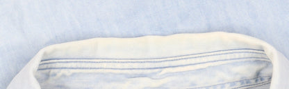 Jaeger Men's Blue Denim Button-Up Shirt XL