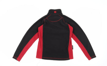 Mountain Warehouse Boys Black Red Fleece Pullover Sweatshirt 11-12