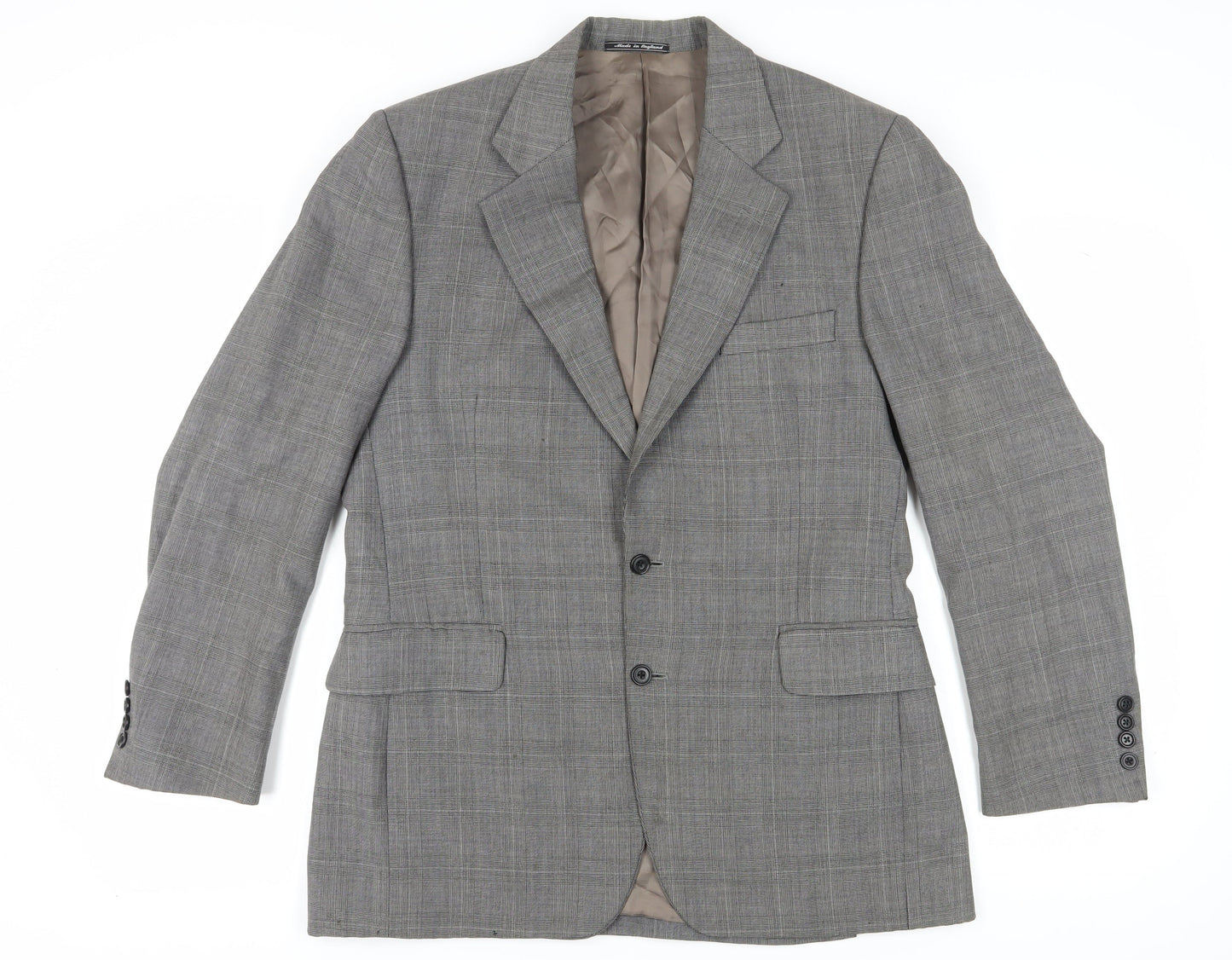Austin Reed Men's Grey Plaid Blazer 40 R