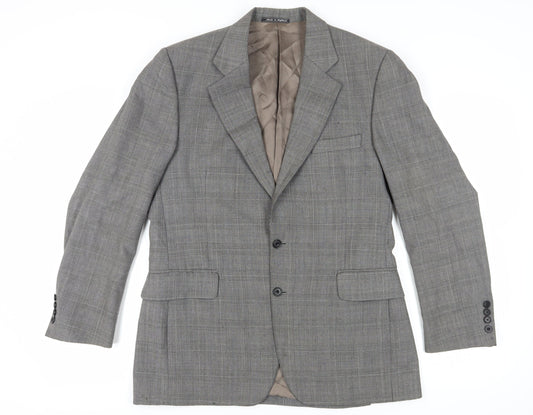 Austin Reed Men's Grey Plaid Blazer 40 R