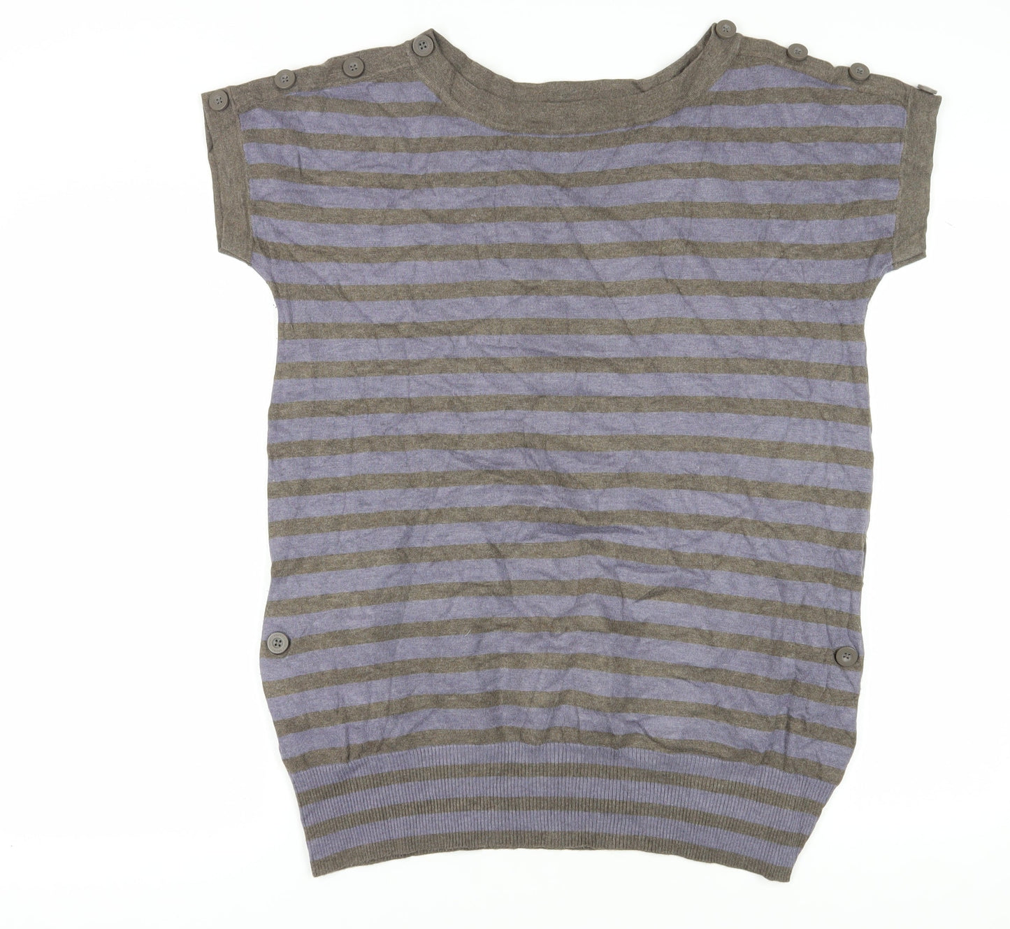 Jasper Conran Women's Multicoloured Striped T-Shirt Size 18