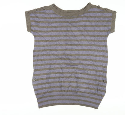 Jasper Conran Women's Multicoloured Striped T-Shirt Size 18