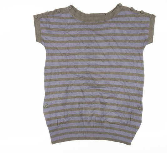 Jasper Conran Women's Multicoloured Striped T-Shirt Size 18