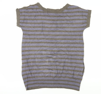 Jasper Conran Women's Multicoloured Striped T-Shirt Size 18