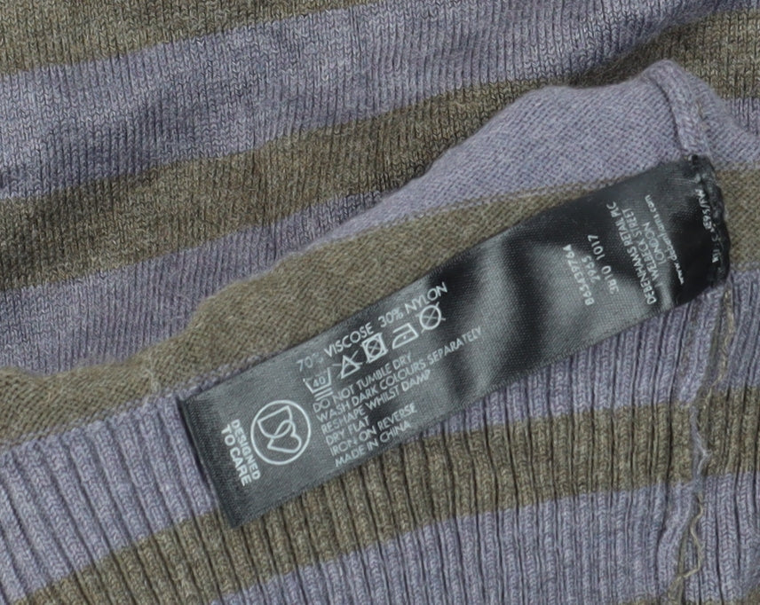 Jasper Conran Women's Multicoloured Striped T-Shirt Size 18