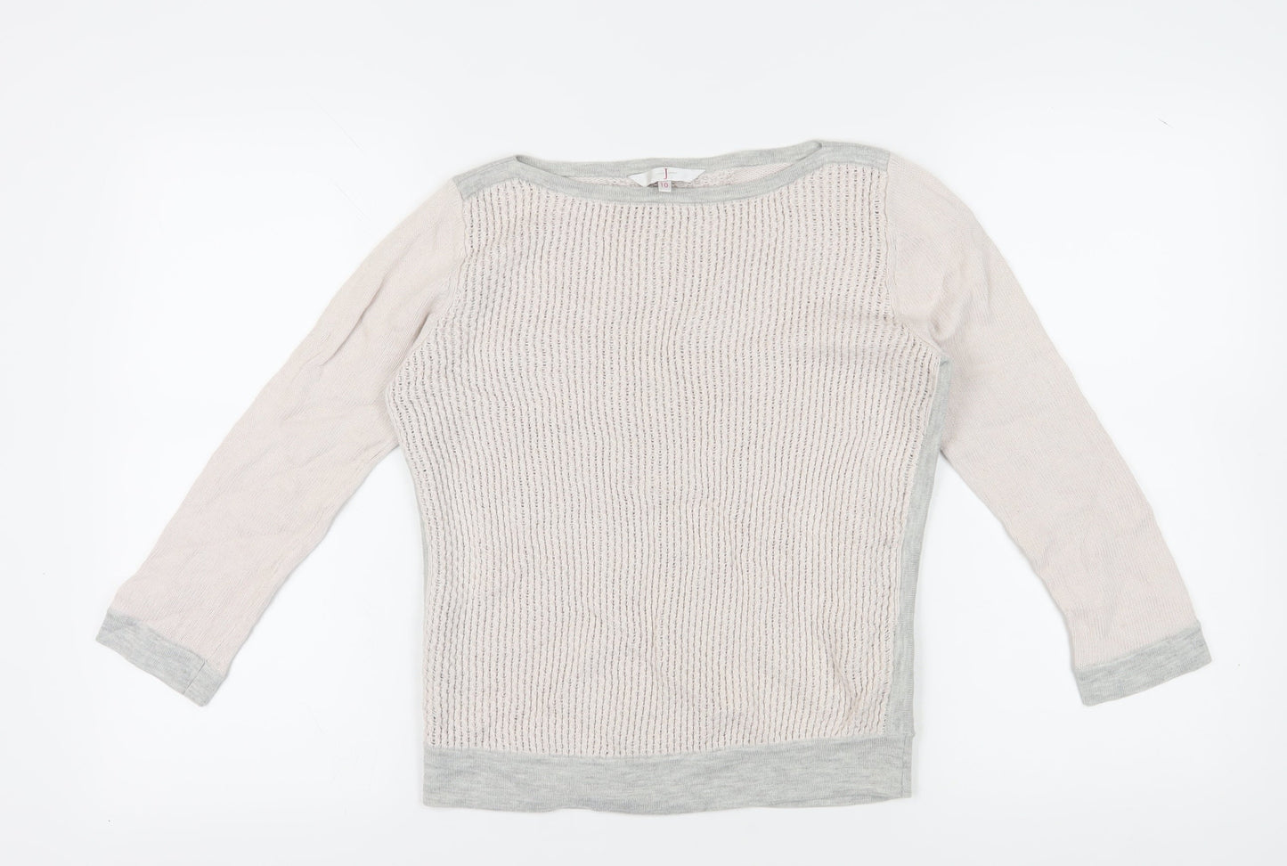 Jasper Conran Women's Ivory Boat Neck Jumper Size 10