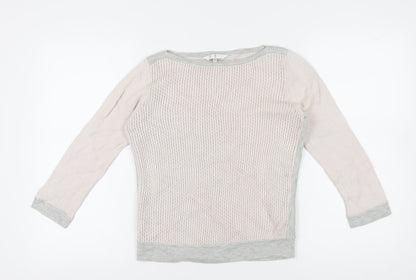 Jasper Conran Women's Ivory Boat Neck Jumper Size 10
