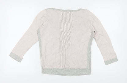 Jasper Conran Women's Ivory Boat Neck Jumper Size 10