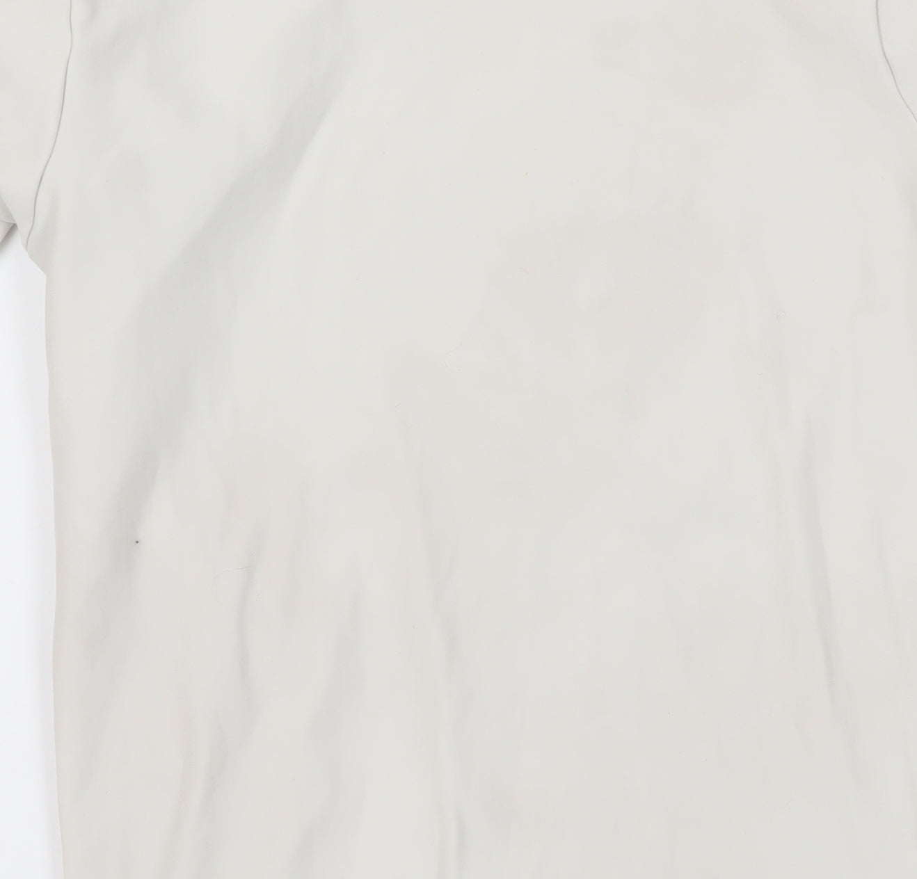 Under Armour Kids Mock Neck Ivory Sports T-Shirt, M