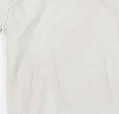 Under Armour Kids Mock Neck Ivory Sports T-Shirt, M