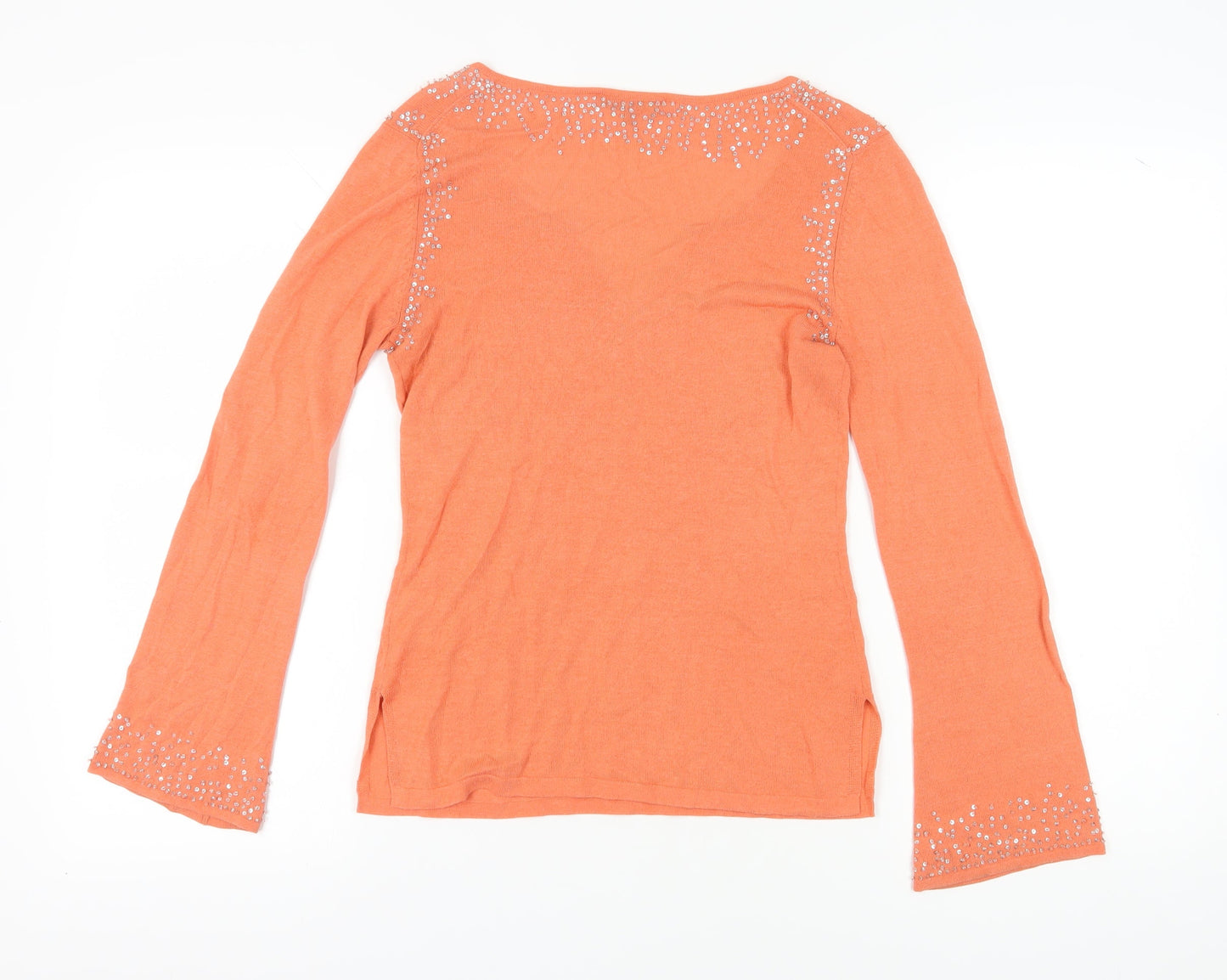 Jaeger Women's Orange XL Pullover Jumper V-Neck