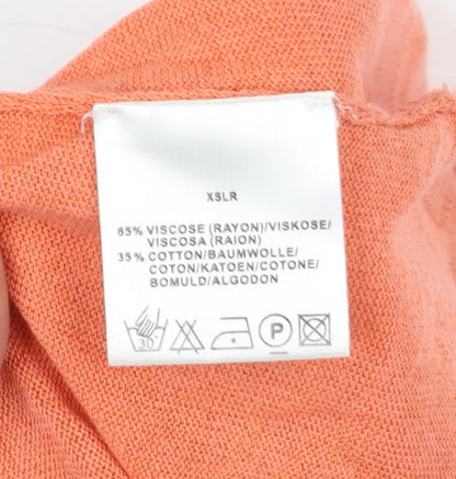 Jaeger Women's Orange XL Pullover Jumper V-Neck