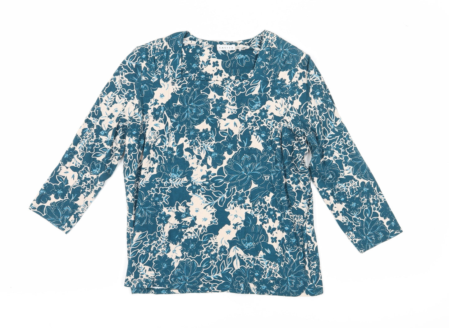 Womens UK Size 10 Eastex Multicoloured Basic Blouse