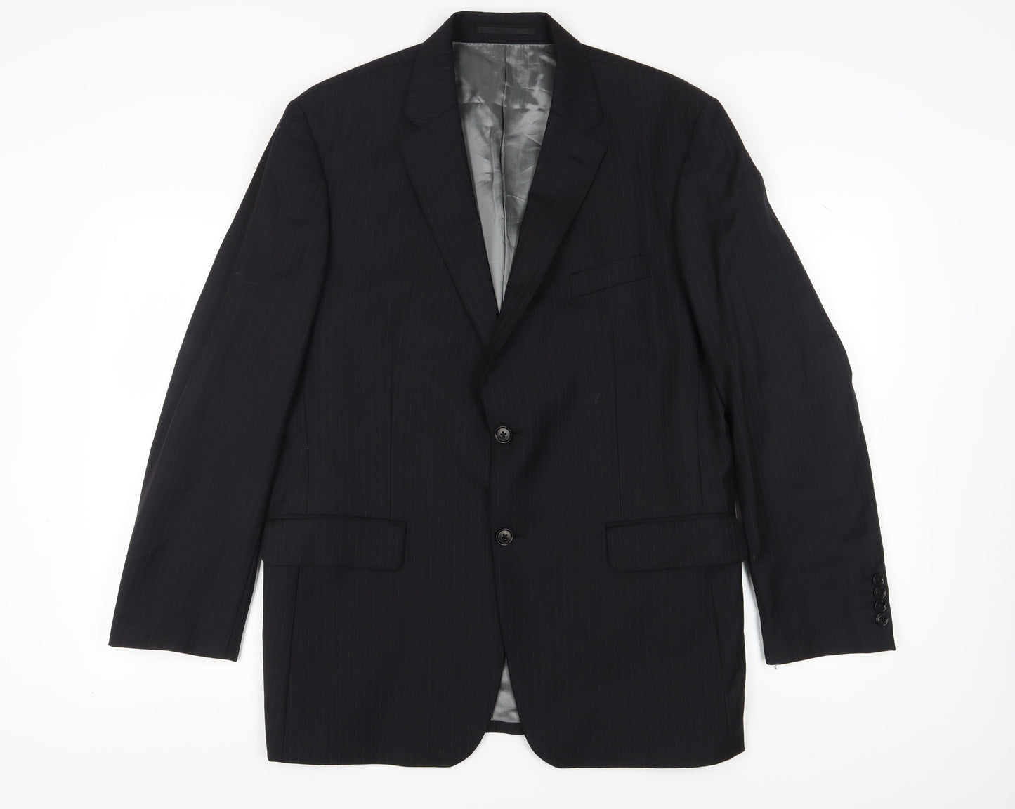 Austin Reed Men's Black Blazer, Size 44R, Wool, Classic Fit