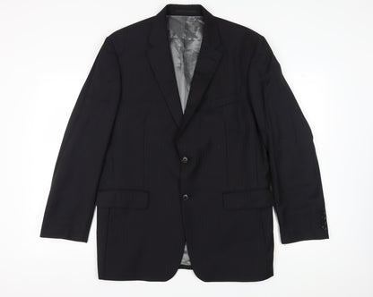 Austin Reed Men's Black Blazer, Size 44R, Wool, Classic Fit