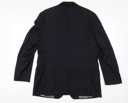 Austin Reed Men's Black Blazer, Size 44R, Wool, Classic Fit