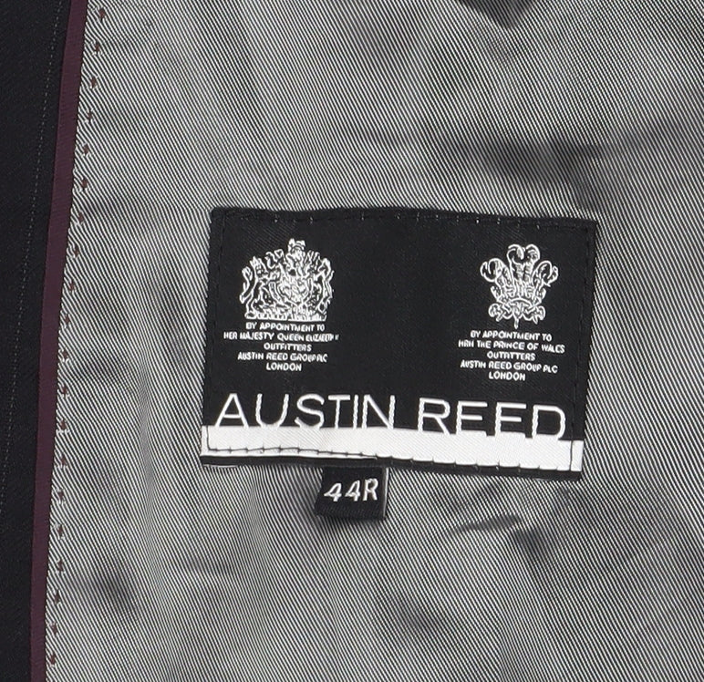 Austin Reed Men's Black Blazer, Size 44R, Wool, Classic Fit