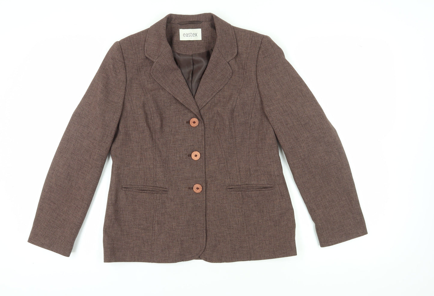 Eastex Women's Brown Suit Jacket, Size 10, Lined, Excellent