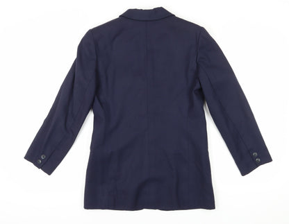 Laura Ashley Women's Blue Wool Suit Jacket Size 10 Vintage