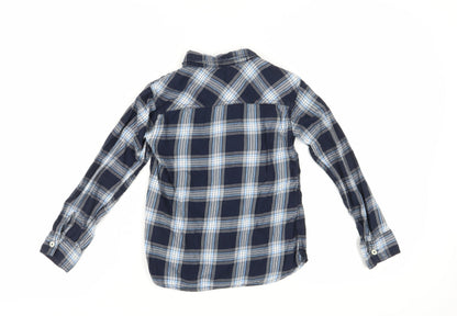 SoulCal Boys Blue Plaid Button-Up Shirt 7-8 Years