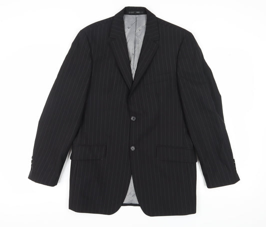 Mens UK Size 38 Ben Sherman Regular Black Suit Jacket
