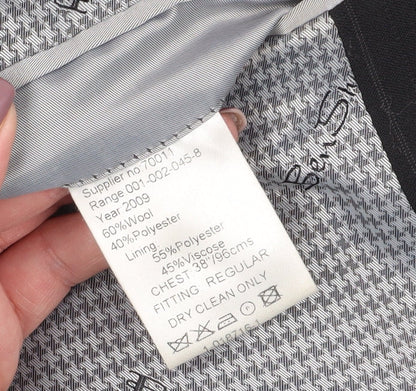 Mens UK Size 38 Ben Sherman Regular Black Suit Jacket