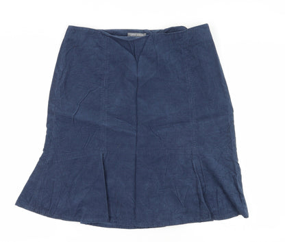 Laura Ashley Women's Blue Cotton Skirt Size 16
