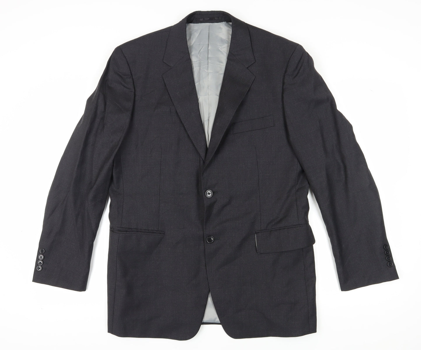 Austin Reed Men's Black Blazer 42R Wool Single-Breasted