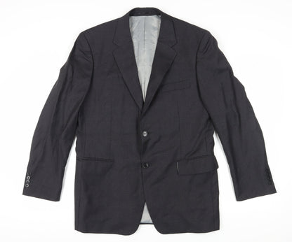 Austin Reed Men's Black Blazer 42R Wool Single-Breasted