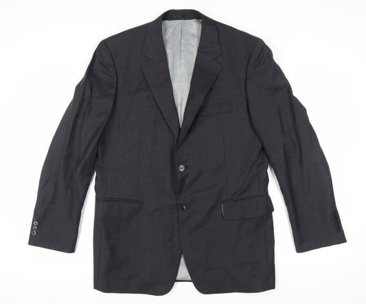 Austin Reed Men's Black Blazer 42R Wool Single-Breasted