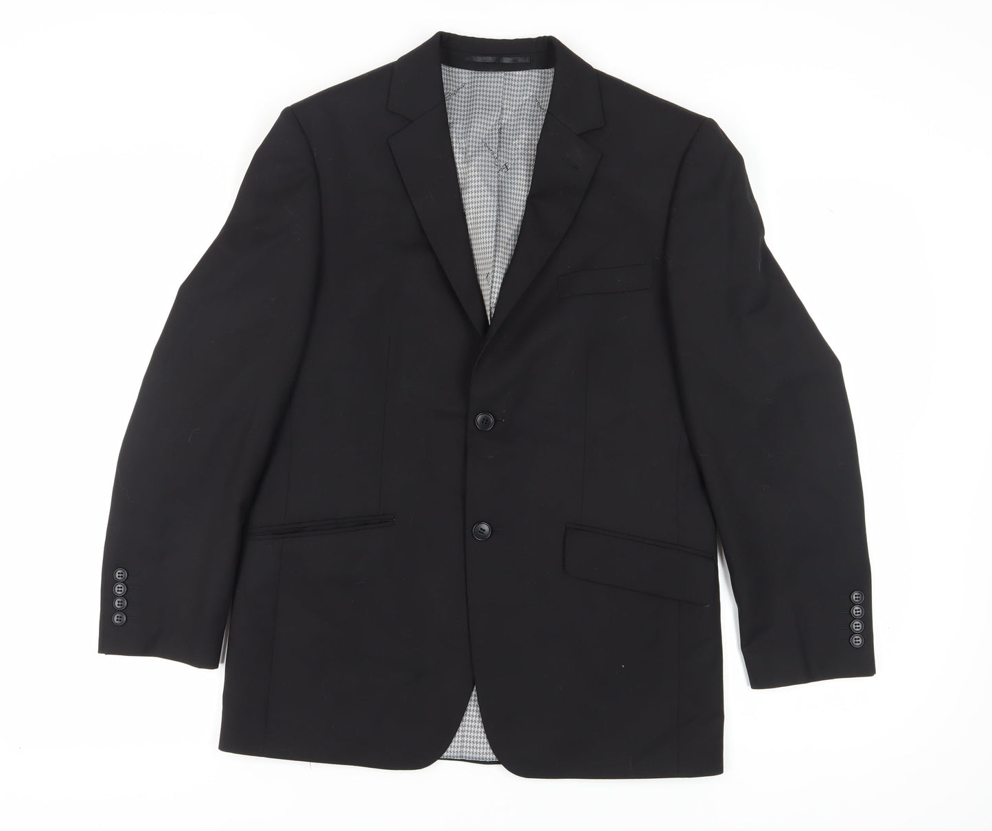 Mens UK Size 38 Ben Sherman Regular Black Suit Jacket