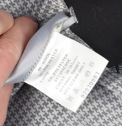 Mens UK Size 38 Ben Sherman Regular Black Suit Jacket