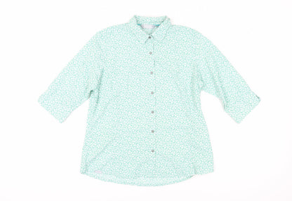 Womens UK Size 12 Regatta Green  Button-Up