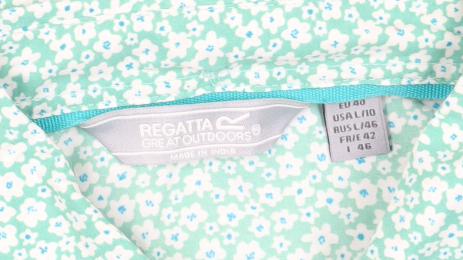 Womens UK Size 12 Regatta Green  Button-Up