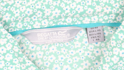Womens UK Size 12 Regatta Green  Button-Up
