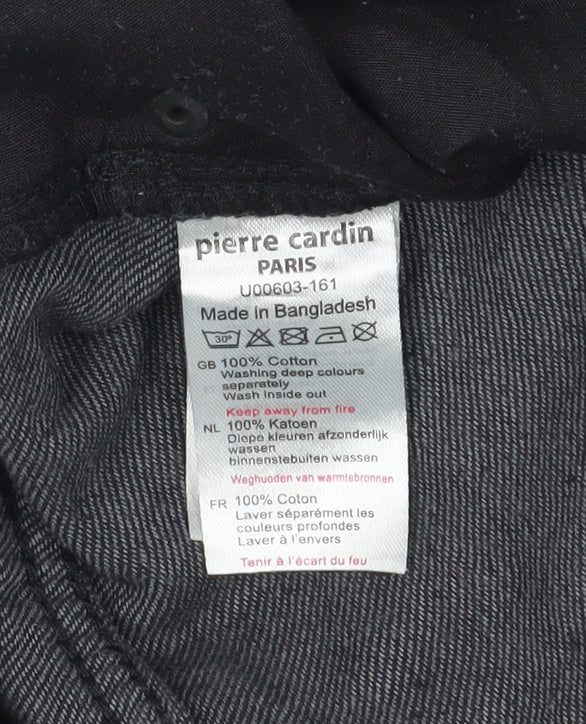 Pierre Cardin Men's Black Chino Shorts, Size S