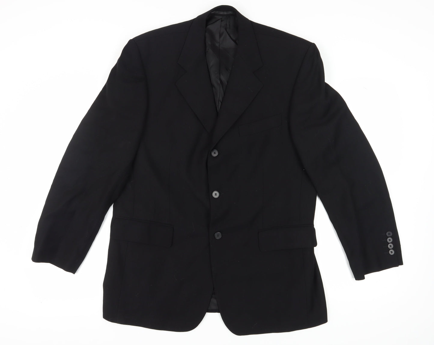 Mens UK Size 42 Pierre Cardin Regular Black Suit Jacket