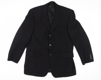 Mens UK Size 42 Pierre Cardin Regular Black Suit Jacket