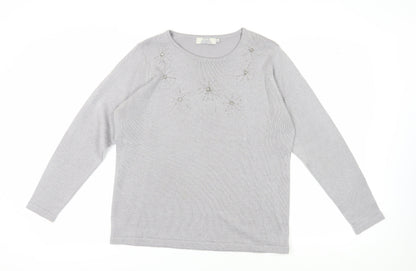 Womens UK Size L Honor Millburn Grey Pullover Jumper