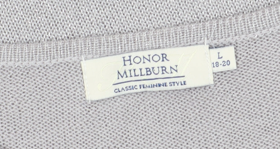 Womens UK Size L Honor Millburn Grey Pullover Jumper