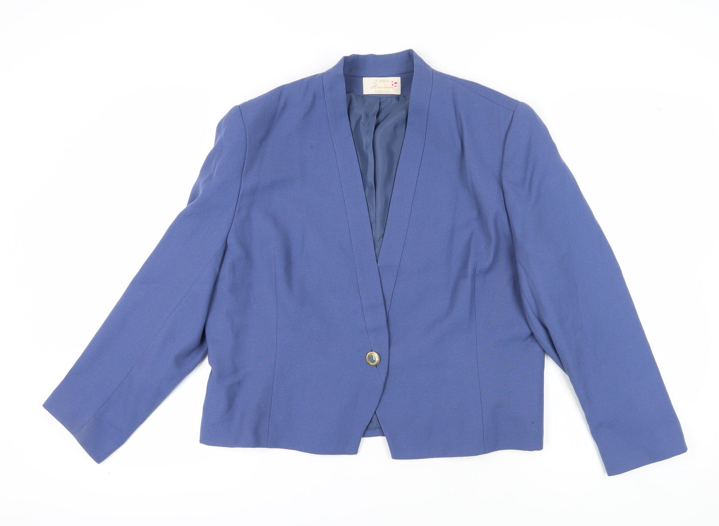 Eastex Women's Blue Suit Jacket Size 18, Classic & Lined