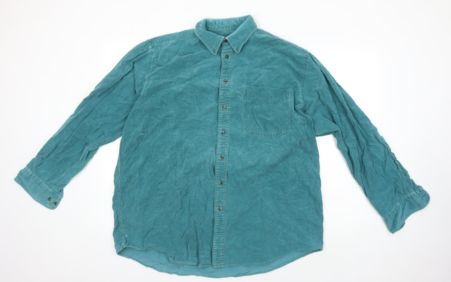 New Classics Men’s Green Long Sleeve Casual Shirt, L